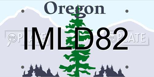 IMLD82 Oregon License Plate