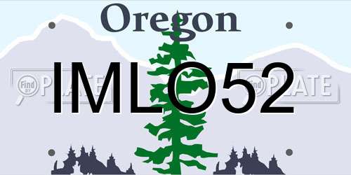 IMLO52 Oregon License Plate