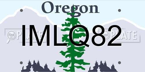 IMLQ82 Oregon License Plate