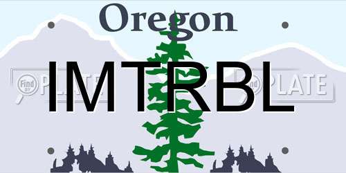 IMTRBL Oregon License Plate