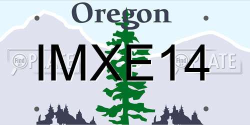 IMXE14 Oregon License Plate