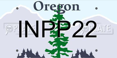 INPP22 Oregon License Plate