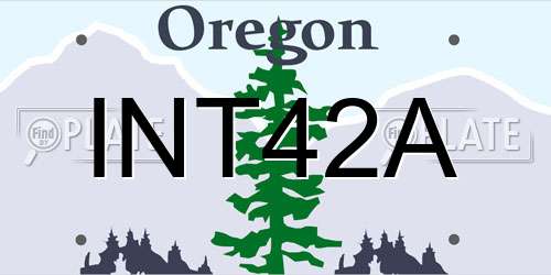 INT42A Oregon License Plate