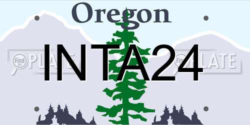 INTA24 Oregon License Plate