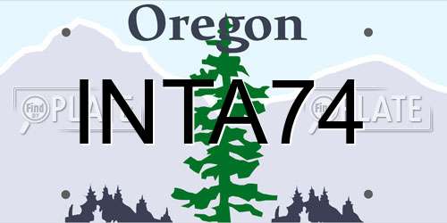 INTA74 Oregon License Plate