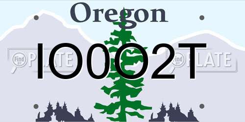 IO0O2T Oregon License Plate