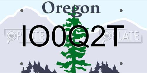 IO0Q2T Oregon License Plate