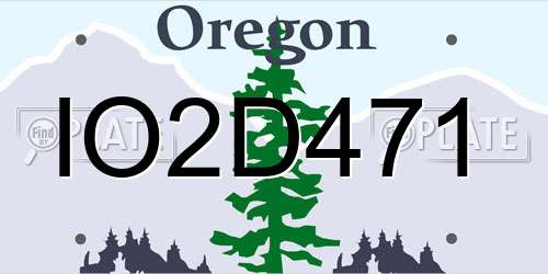 IO2D471 Oregon License Plate