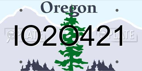 IO2O421 Oregon License Plate