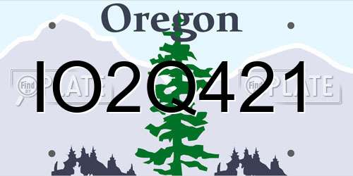 IO2Q421 Oregon License Plate