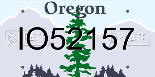 IO52157 Oregon License Plate