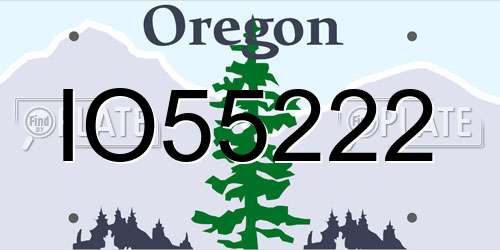 IO55222 Oregon License Plate