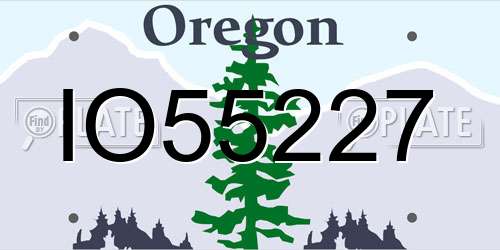 IO55227 Oregon License Plate