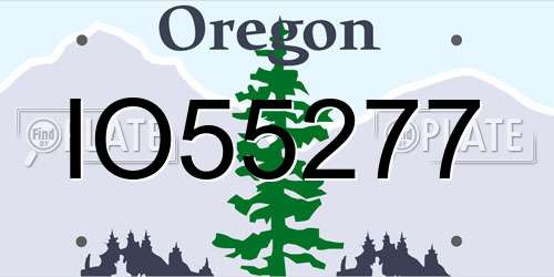 IO55277 Oregon License Plate