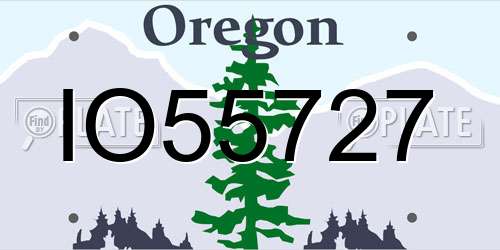 IO55727 Oregon License Plate