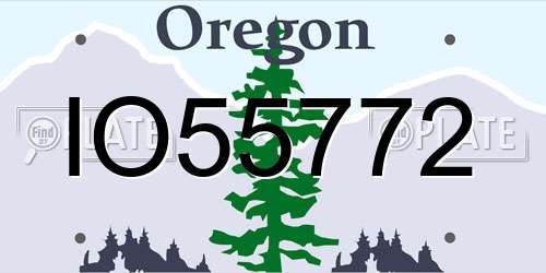 IO55772 Oregon License Plate