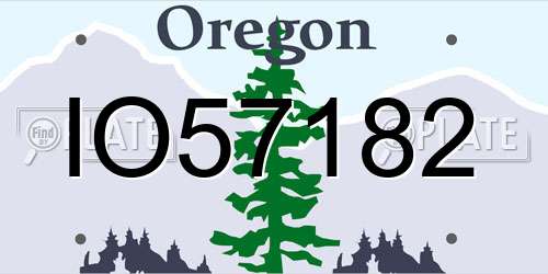 IO57182 Oregon License Plate