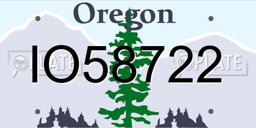 IO58722 Oregon License Plate