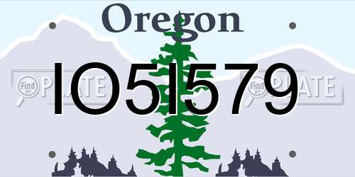 IO5I579 Oregon License Plate