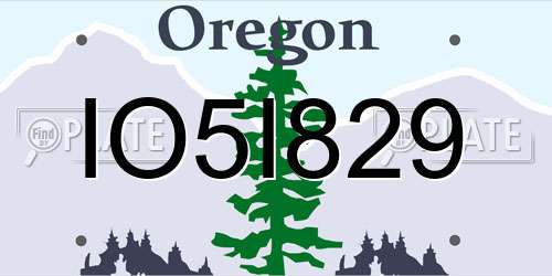 IO5I829 Oregon License Plate