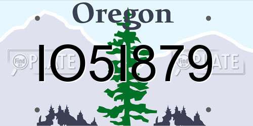 IO5I879 Oregon License Plate