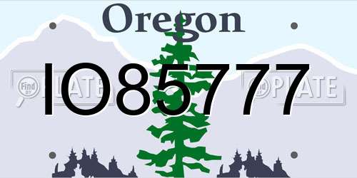 IO85777 Oregon License Plate