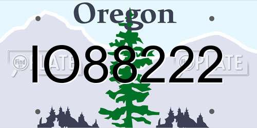 IO88222 Oregon License Plate