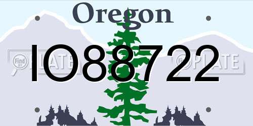 IO88722 Oregon License Plate