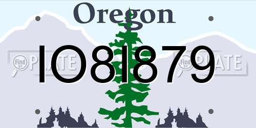 IO8I879 Oregon License Plate