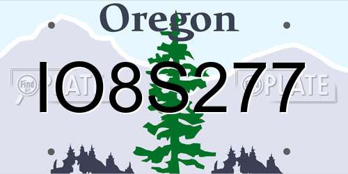 IO8S277 Oregon License Plate