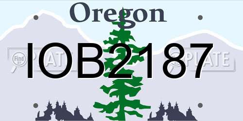 IOB2187 Oregon License Plate