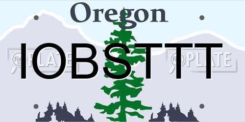 IOBSTTT Oregon License Plate