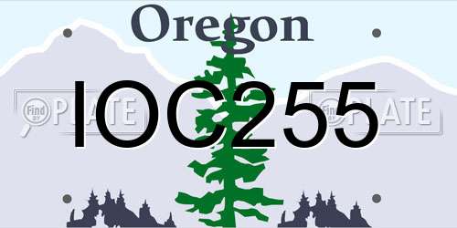 IOC255 Oregon License Plate