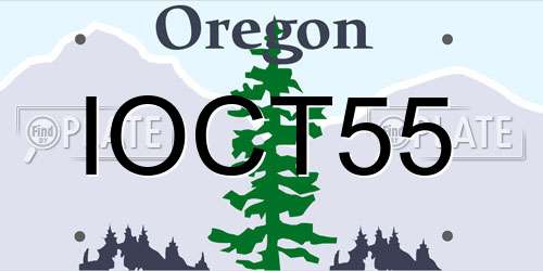 IOCT55 Oregon License Plate