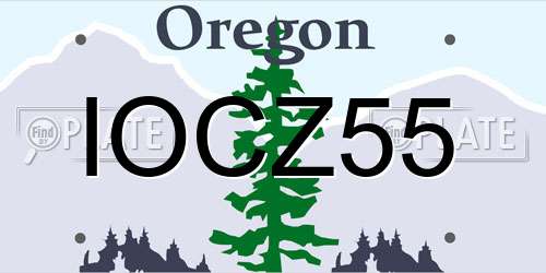 IOCZ55 Oregon License Plate