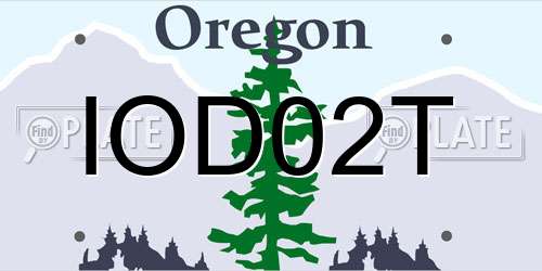 IOD02T Oregon License Plate