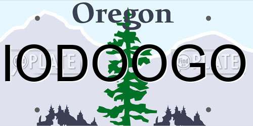 IODOOGO Oregon License Plate