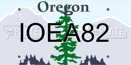 IOEA82 Oregon License Plate