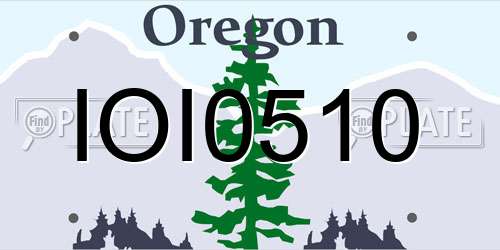 IOI0510 Oregon License Plate
