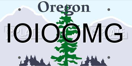IOIOOMG Oregon License Plate