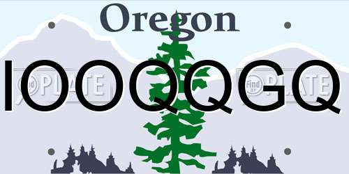 IOOQQGQ Oregon License Plate