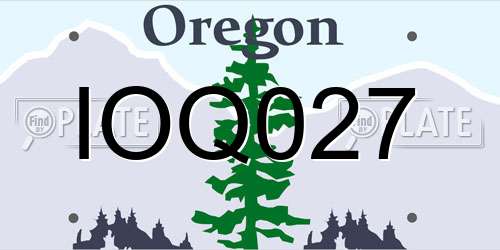 IOQ027 Oregon License Plate