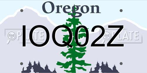 IOQ02Z Oregon License Plate