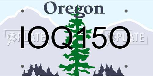 IOQ15O Oregon License Plate