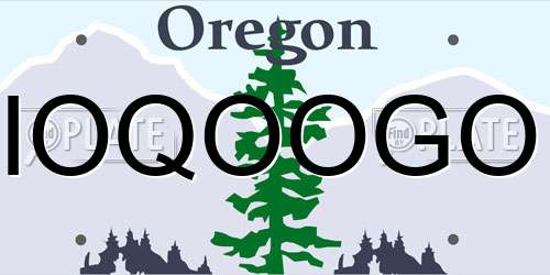 IOQOOGO Oregon License Plate