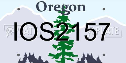 IOS2157 Oregon License Plate