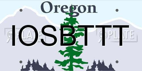 IOSBTTT Oregon License Plate