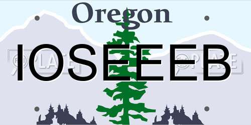 IOSEEEB Oregon License Plate