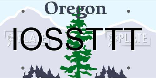 IOSSTTT Oregon License Plate