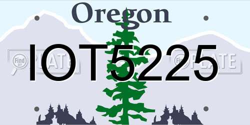 IOT5225 Oregon License Plate